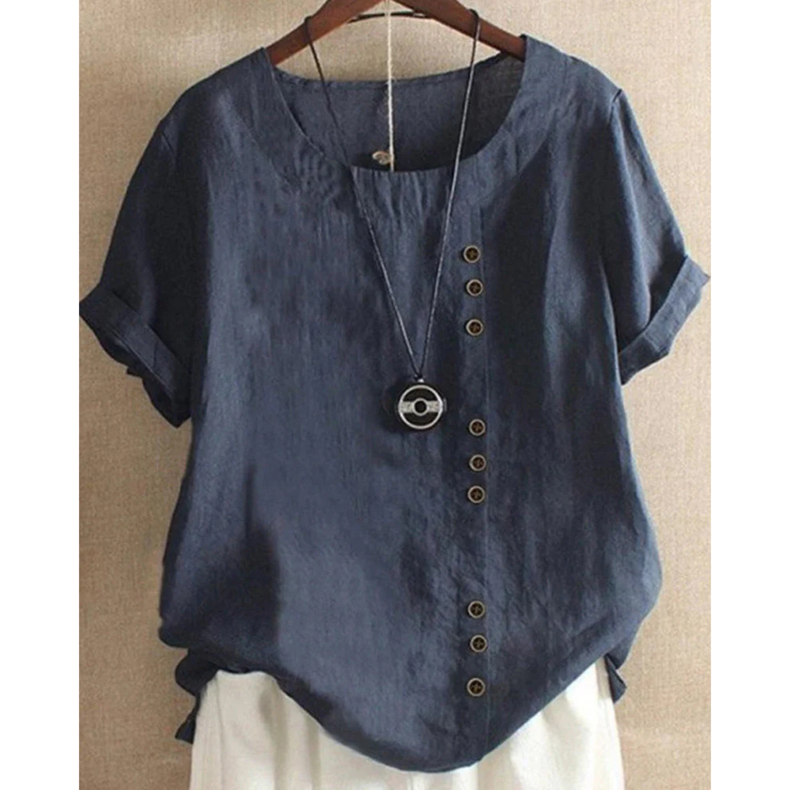 Dames Blouse Korte Mouwen Casual Trendy 3