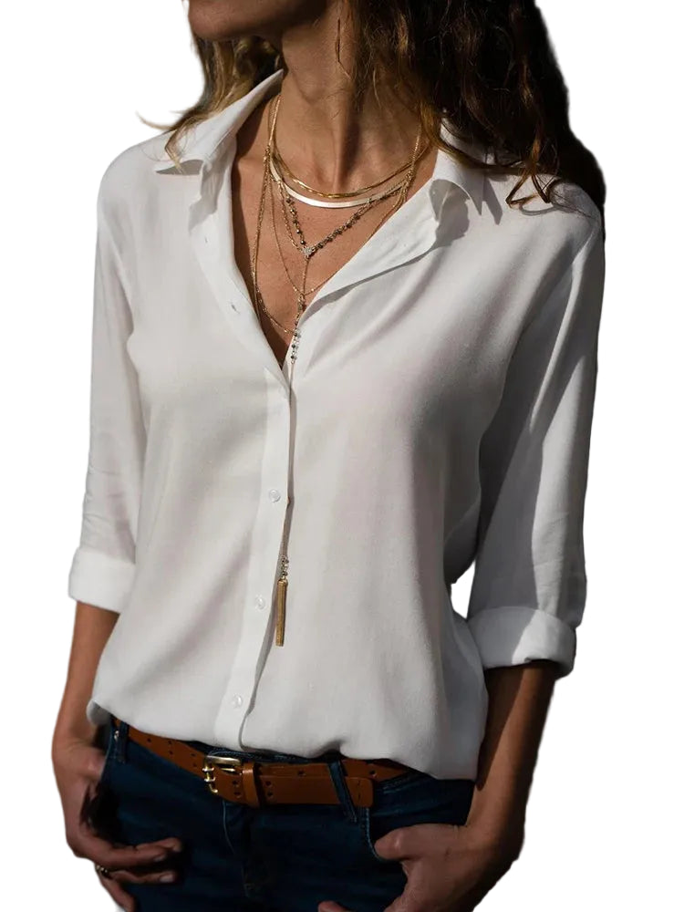 Dames Blouse Lange Mouwen Casual Oversized 0