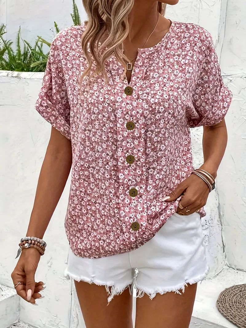Dames Blouse Met Bloemenprint Losse Pasvorm 2