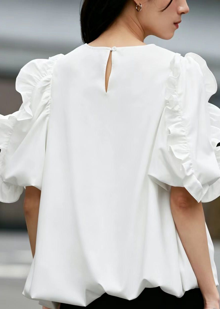 Dames Blouse Met Ruches Zomerse Stijl 4