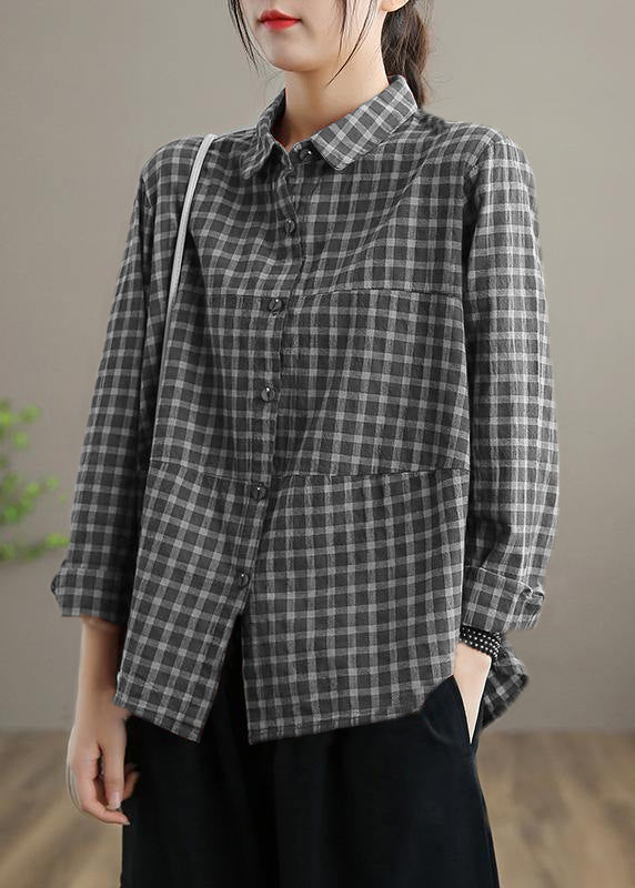 Dames Blouse Patchwork Stijl Losse Pasvorm 5