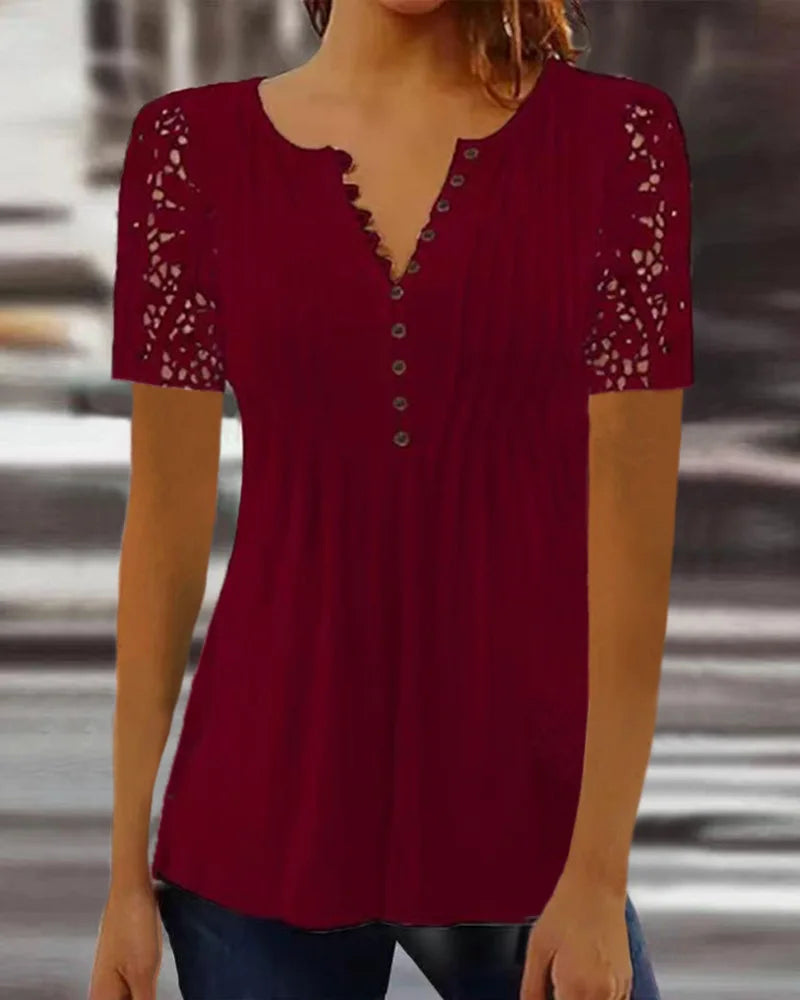 Dames Blouse V-hals Bloemenprint Casual 7