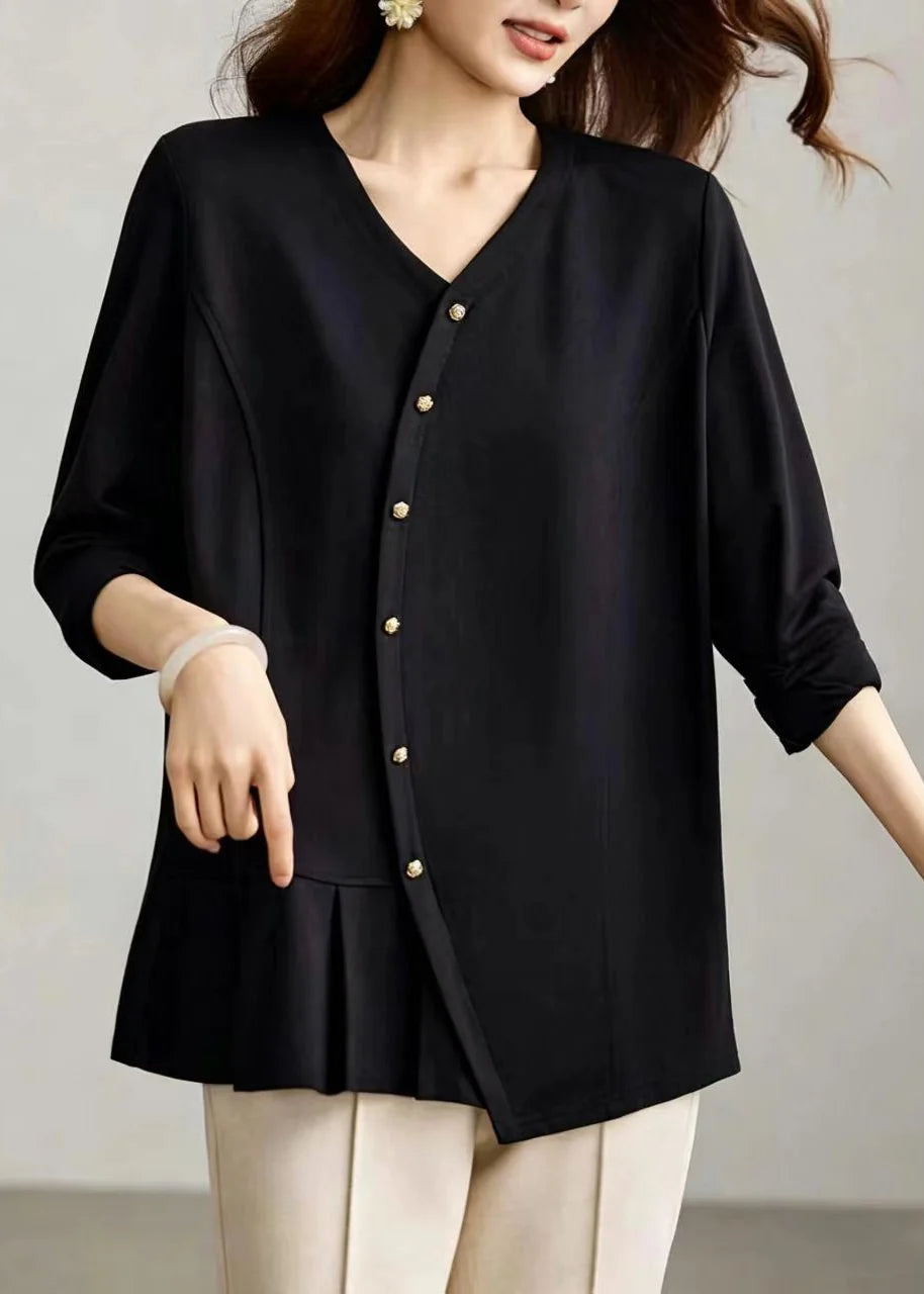 Dames Blouse V-hals Casual Lange Mouwen 4