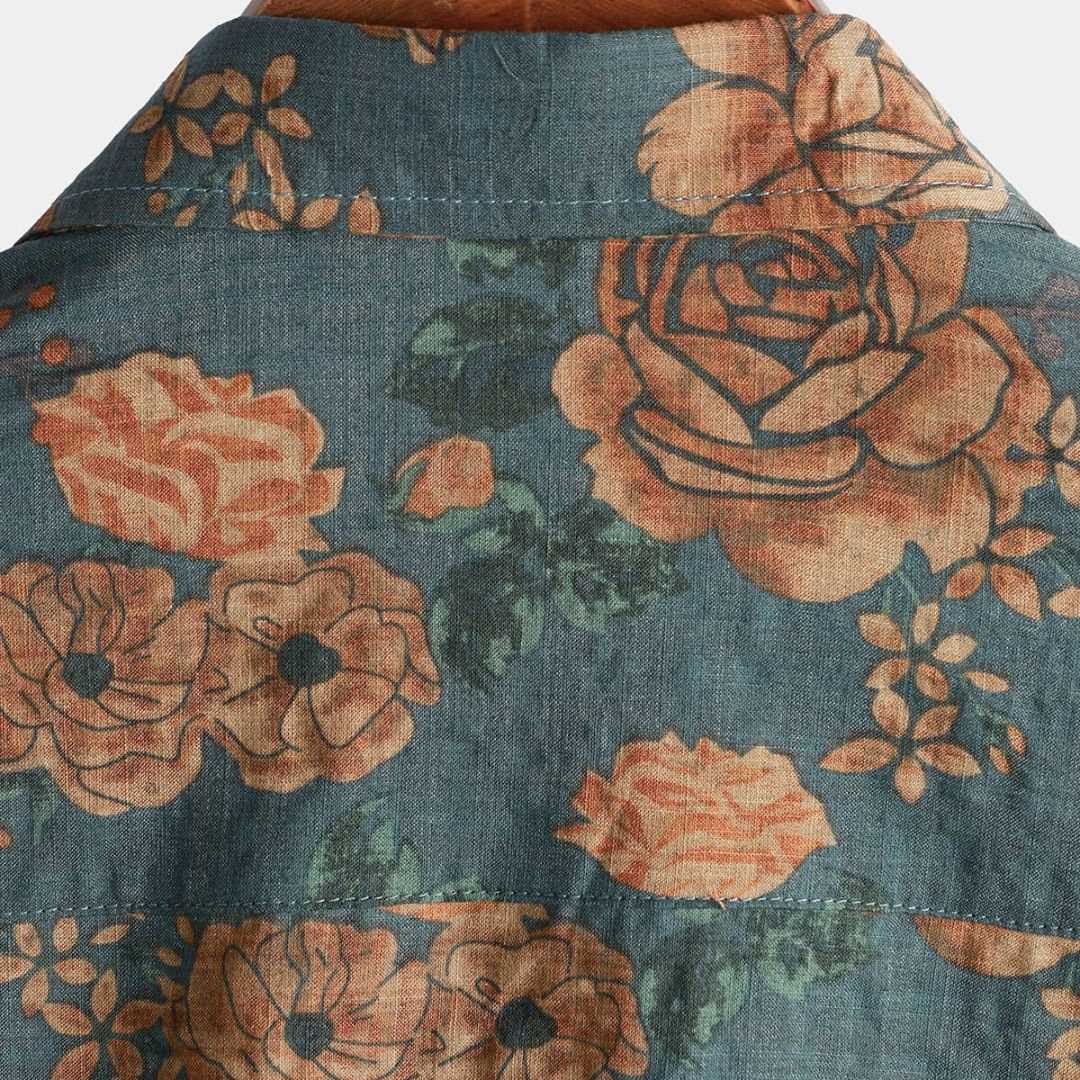 Dames Blouse Vintage Luchtig Korte Mouwen 2