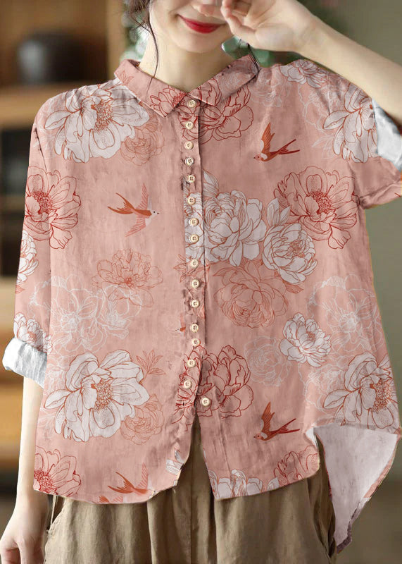 Dames Blouse met Peter Pan Kraag en Lange Mouwen 5