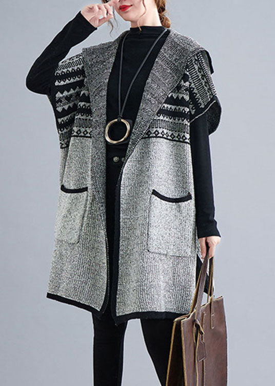 Dames Boho Vest met Korte Mouwen en Capuchon 2
