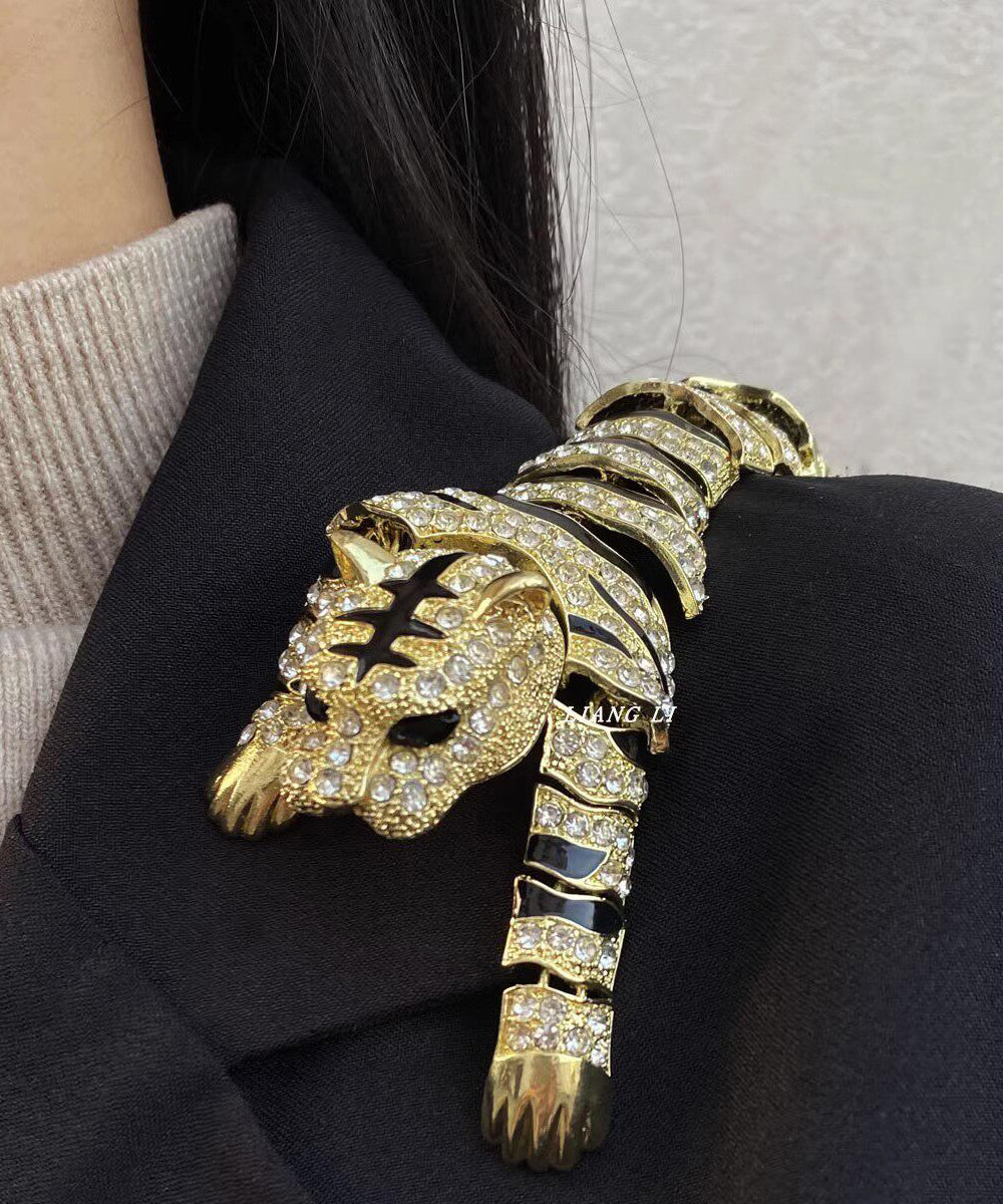 Dames Broche Tijgerstijl Oversized Zijdeachtig Design 1