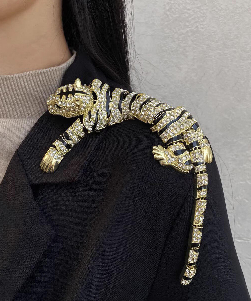 Dames Broche Tijgerstijl Oversized Zijdeachtig Design 3