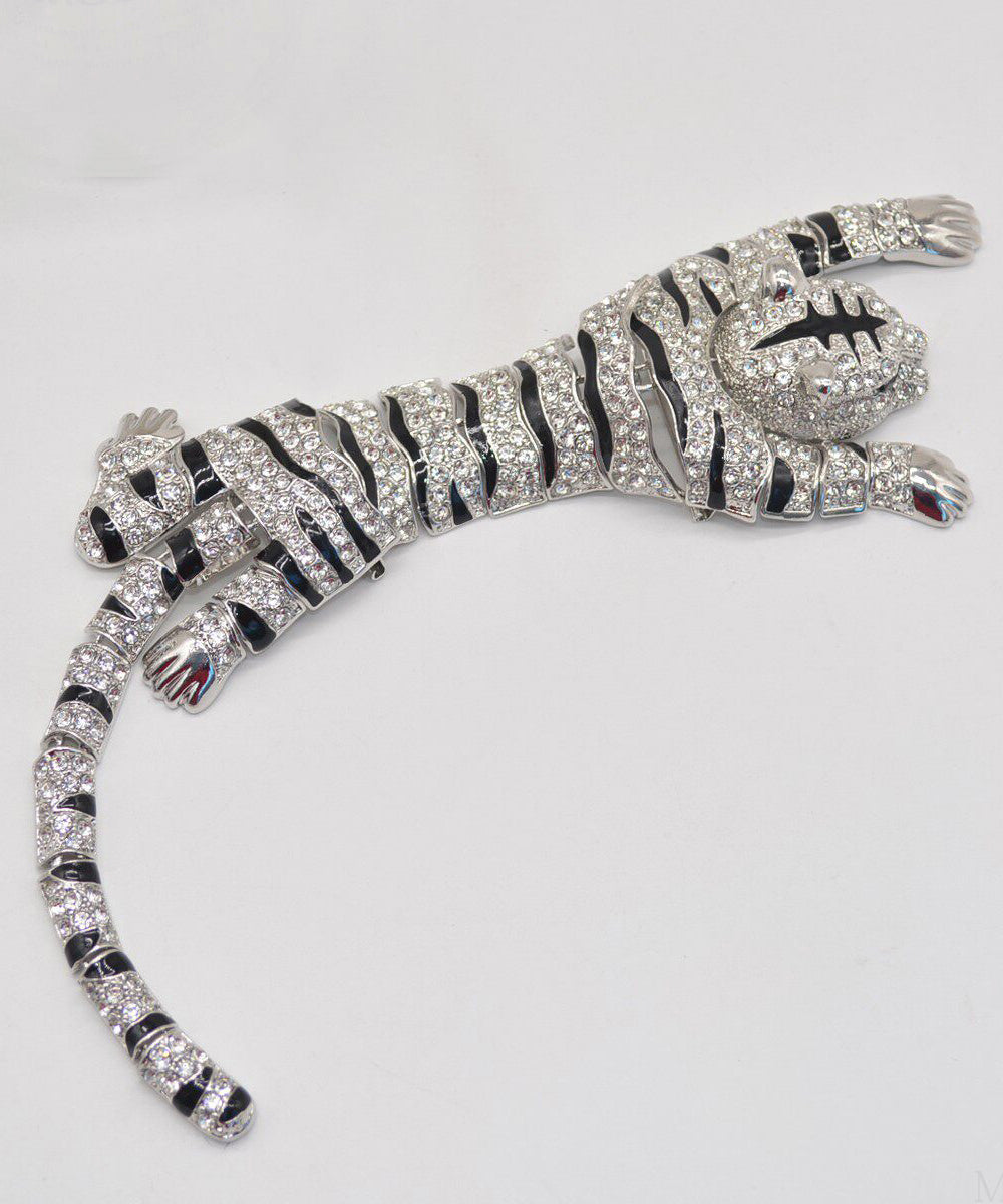 Dames Broche Tijgerstijl Oversized Zijdeachtig Design 4