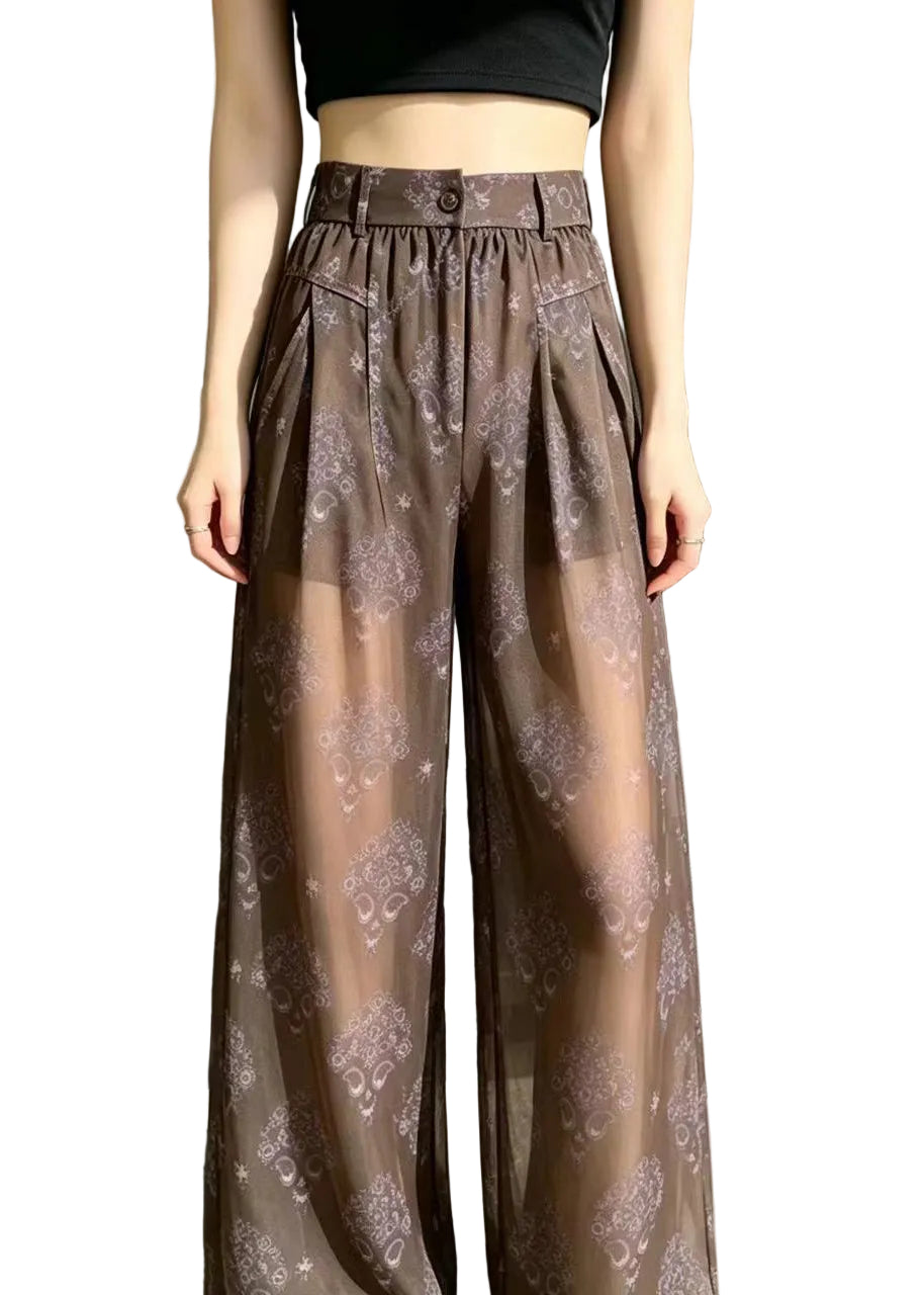 Dames Broek Hoge Taille Met Print Zomerse Stijl 0