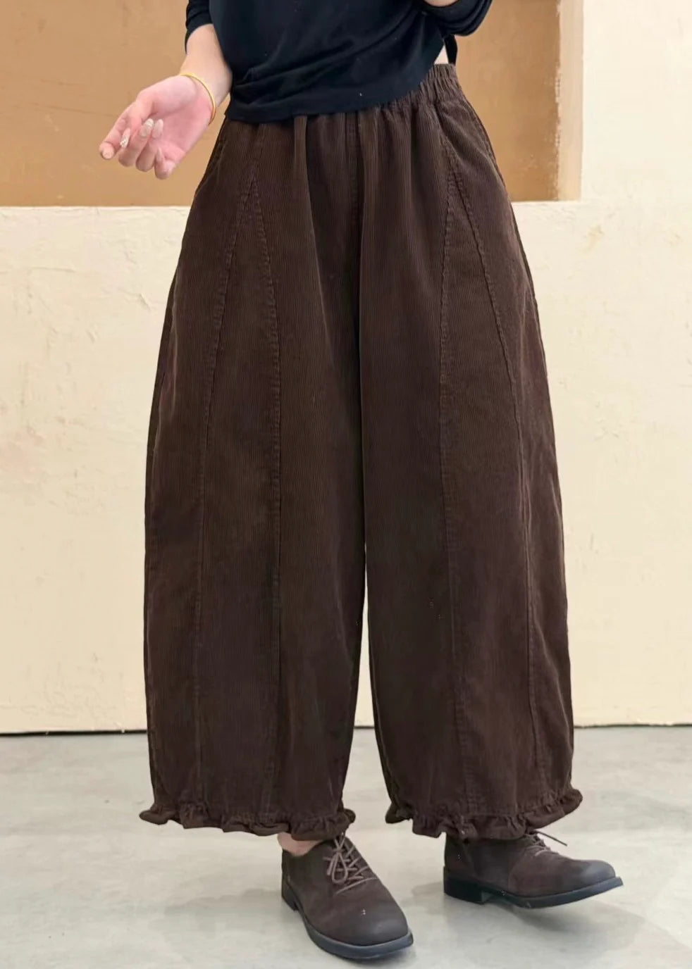 Dames Broek Losvallend Patchwork Herfststijl 1
