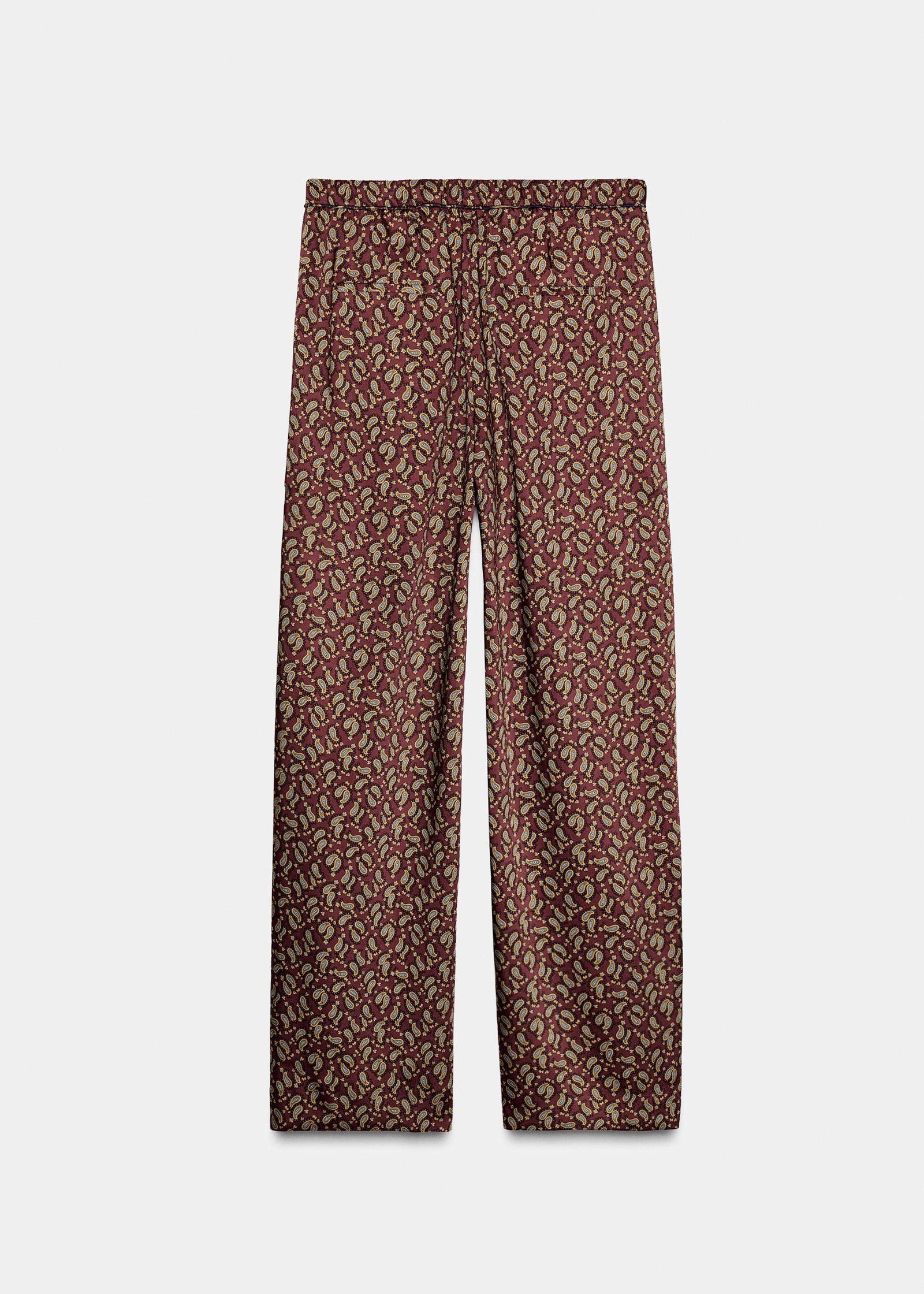 Dames Broek Met Print En Stropdas Taille Comfortabel Voor Zomer 3