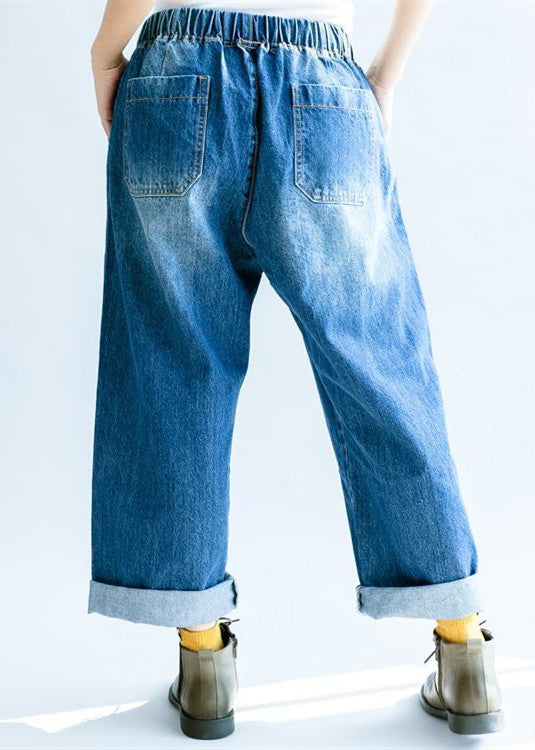 Dames Broek met Wijde Pijpen en Elastische Taille 3