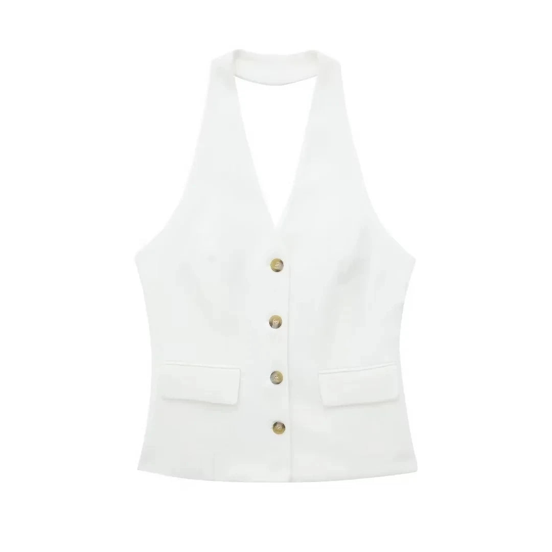 Dames Broekpak Halterstijl met Blazer 14