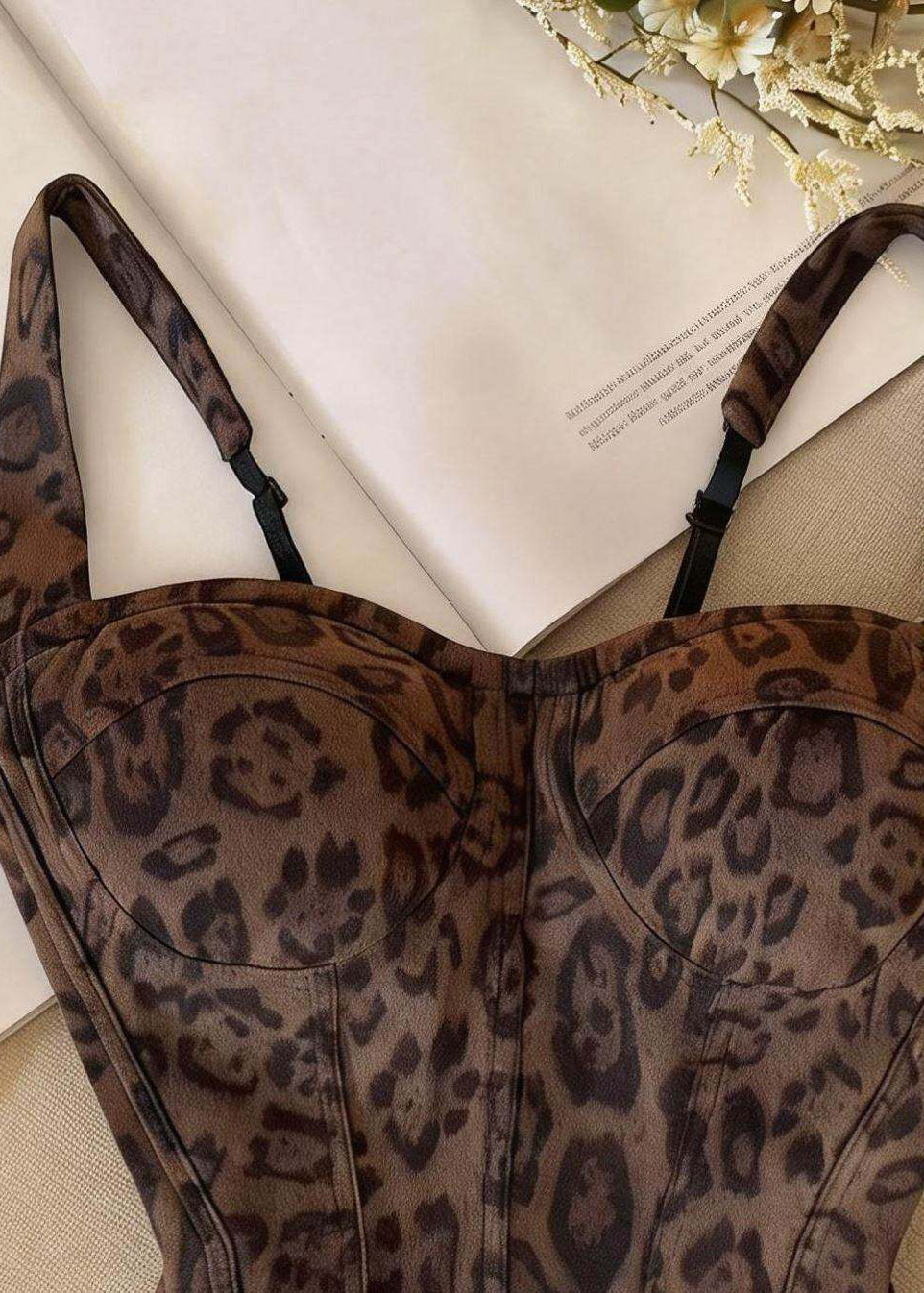 Dames Bustiertop Luipaard Visgraat Stijl Zomer 2
