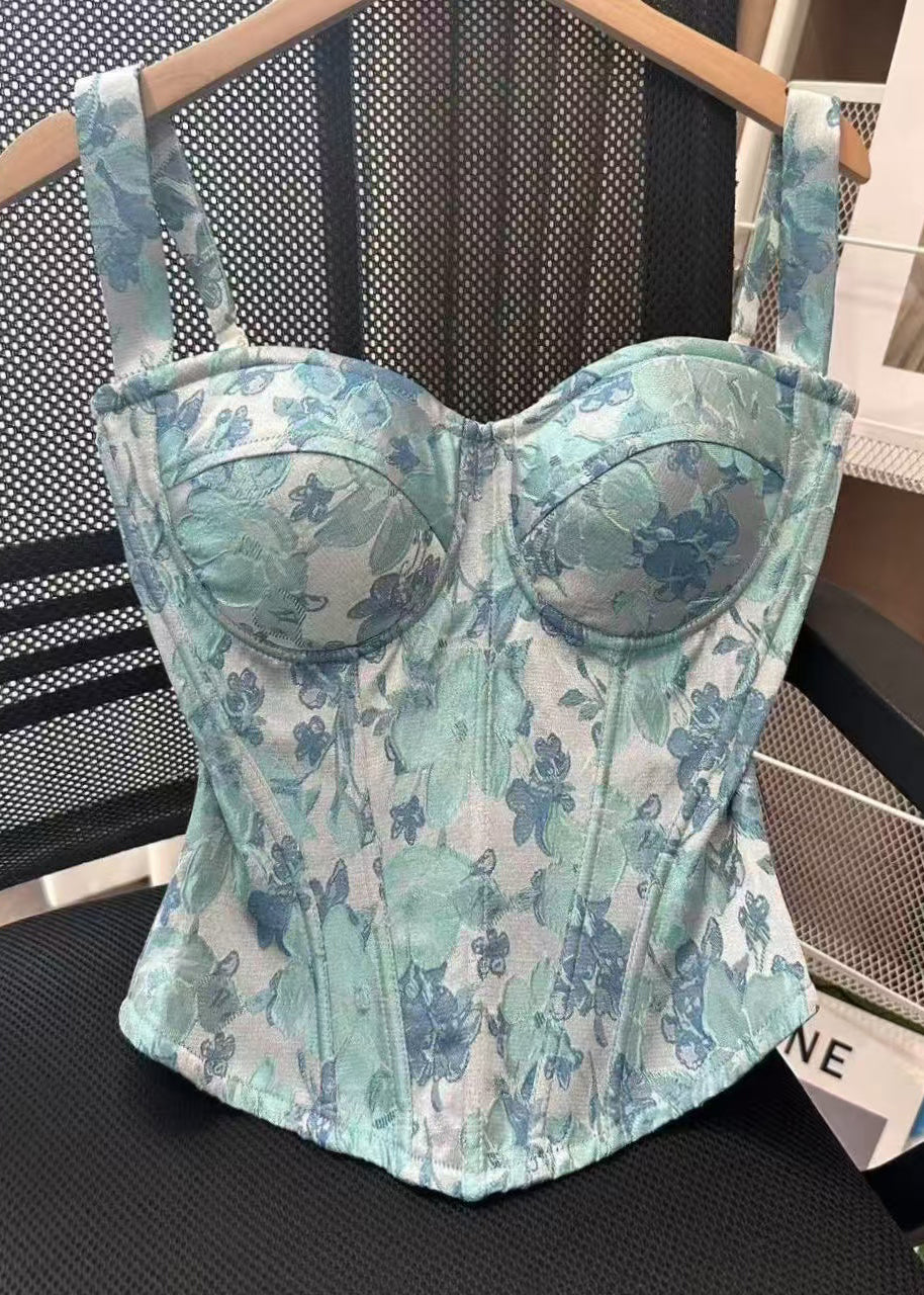 Dames Cami-Top Visgraatstijl Zomer 0
