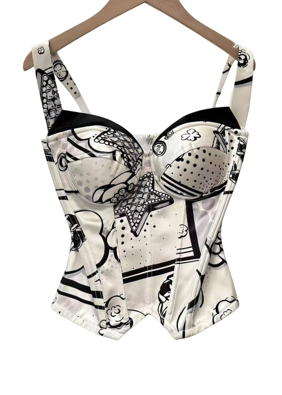 Dames Cami Top Boho Print Met Ritssluiting 4