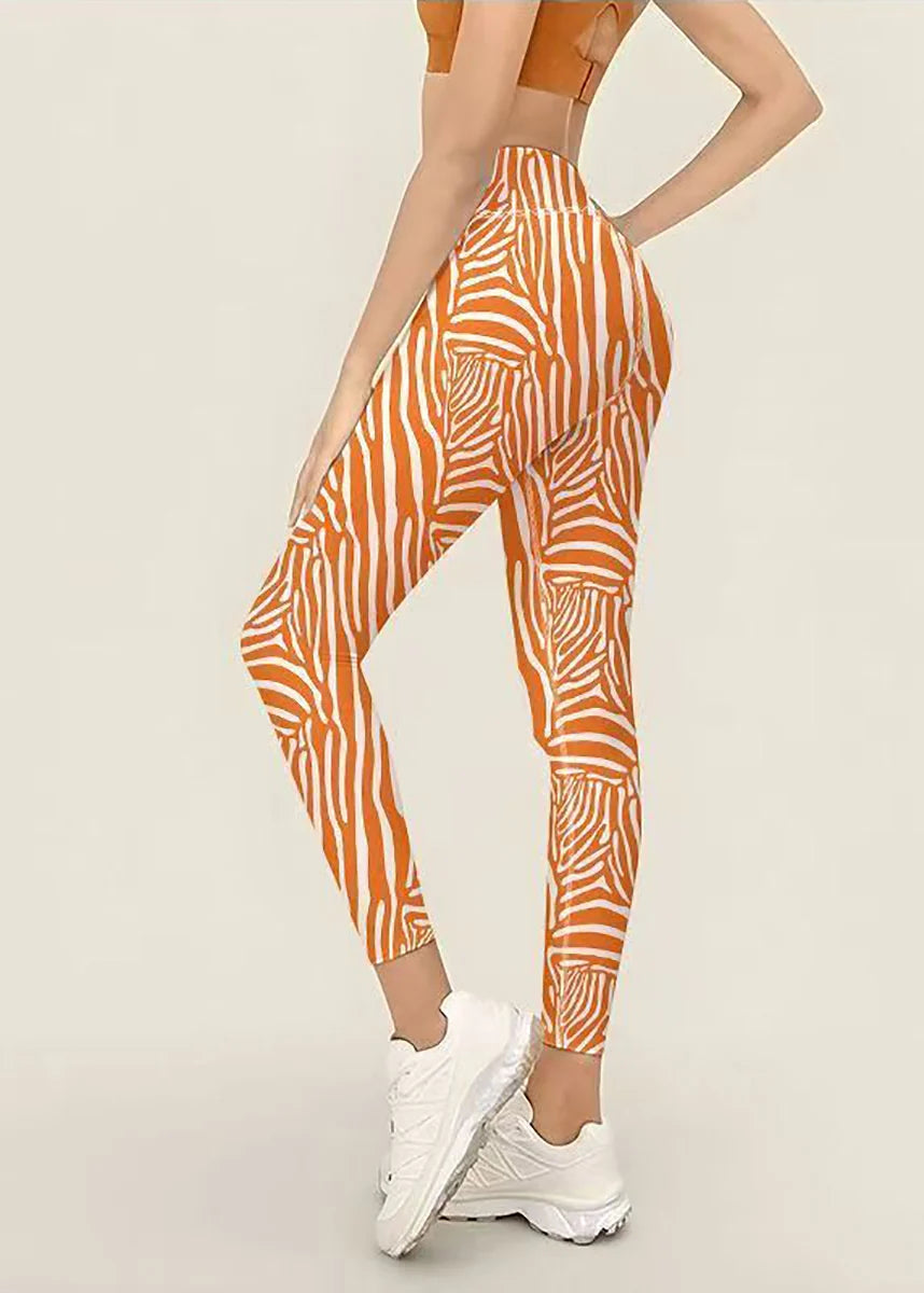 Dames Capri Legging Zebraprint Hoge Taille 3