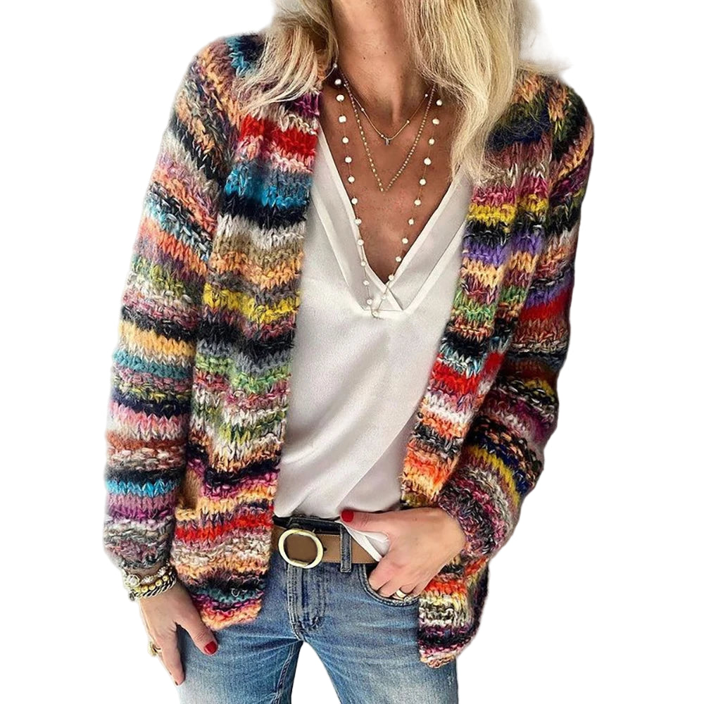 Dames Cardigan Gebreid Casual Losse Jas voor Herfst en Winter 0