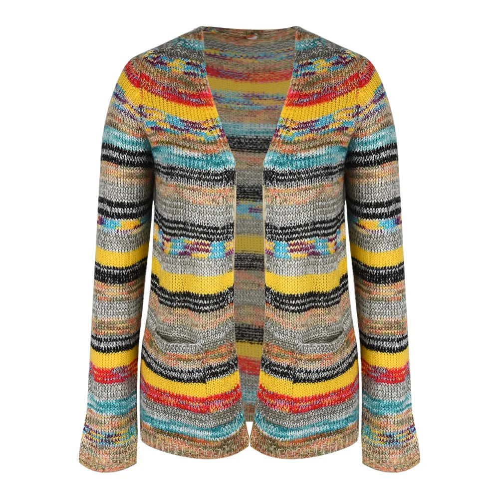 Dames Cardigan Gebreid Casual Losse Jas voor Herfst en Winter 2