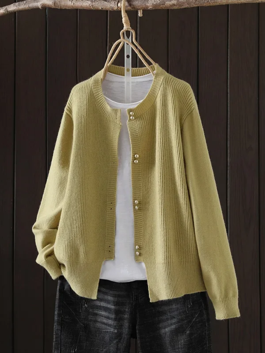 Dames Cardigan met Parelknopen 5