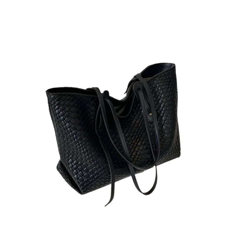 Dames Casual Gevlochten Schoudertas Kunstleer 0