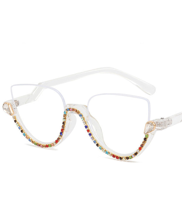 Dames Cat Eye Leesbril Met Halve Rand 4