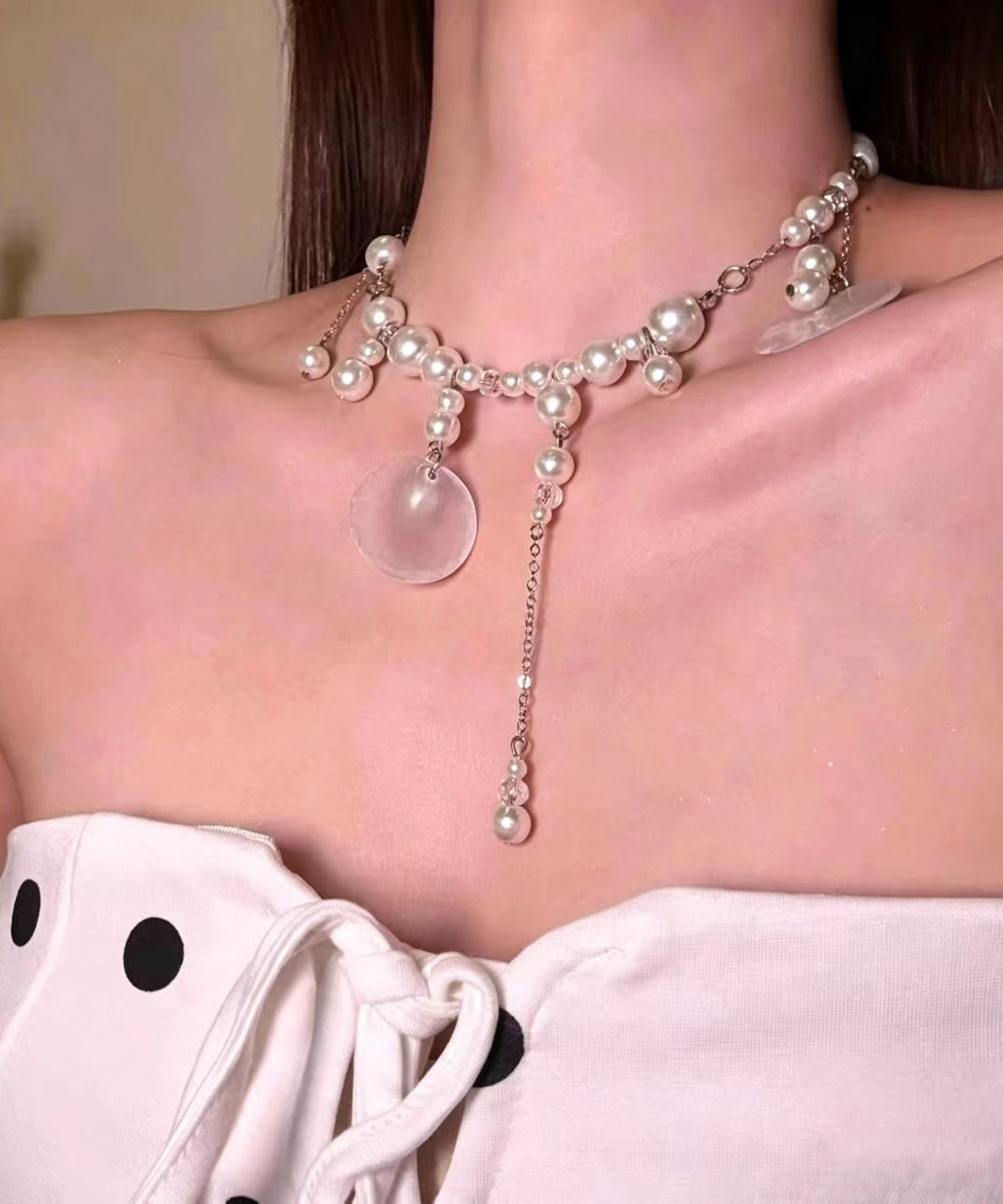 Dames Choker Ketting met Schelp Slice Design Minimalistisch 2
