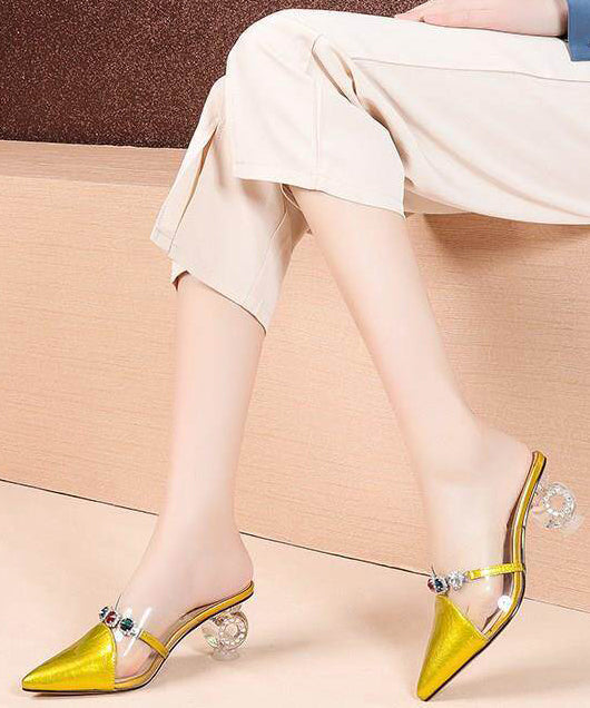 Dames Chunky Slide Sandalen met Puntige Neus 3