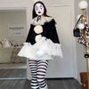 Dames Clown Kostuum Met Cape En Hoed Voor Feestelijke Gelegenheden 0