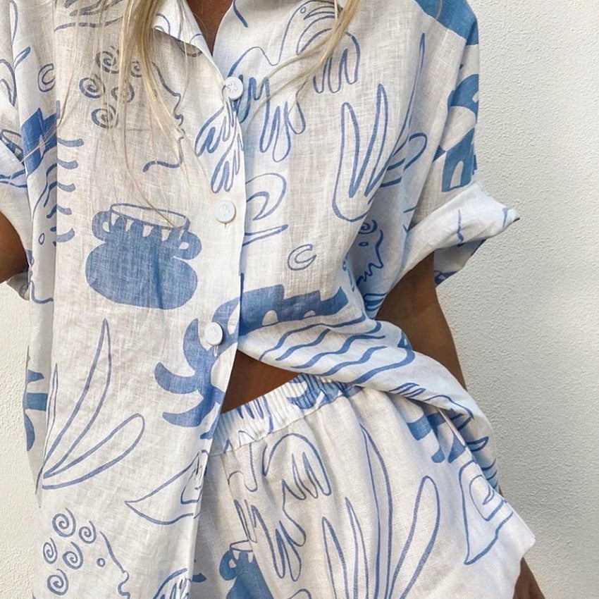 Dames Co Ord Set Oversized Hemd en Shorts Luchtige Stof 8