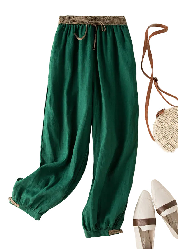 Dames Crop-Broek Casual Met Strikceintuur 0