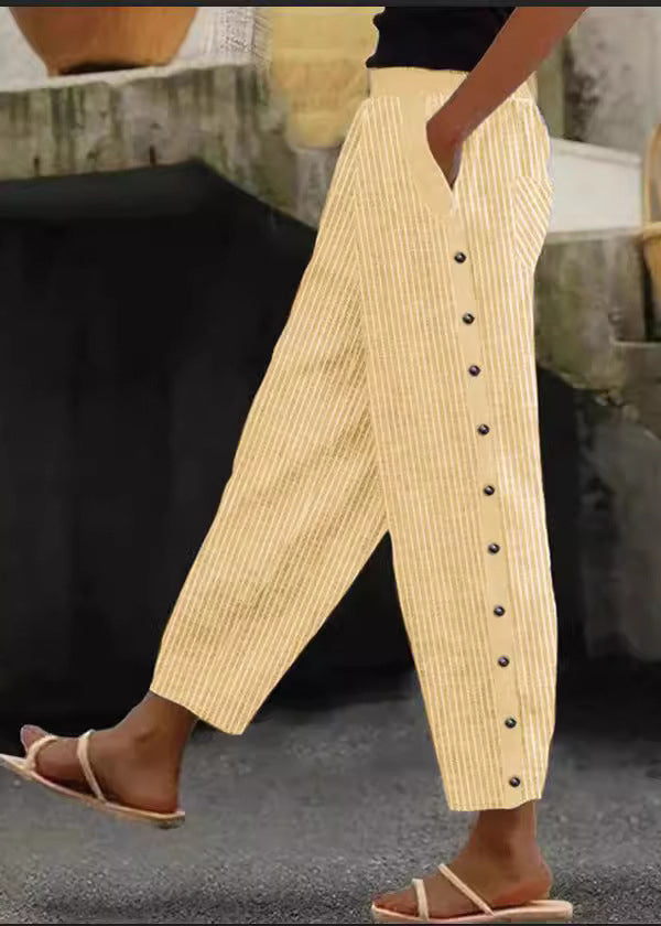 Dames Crop Broek met Gestreepte Ontwerpen 2