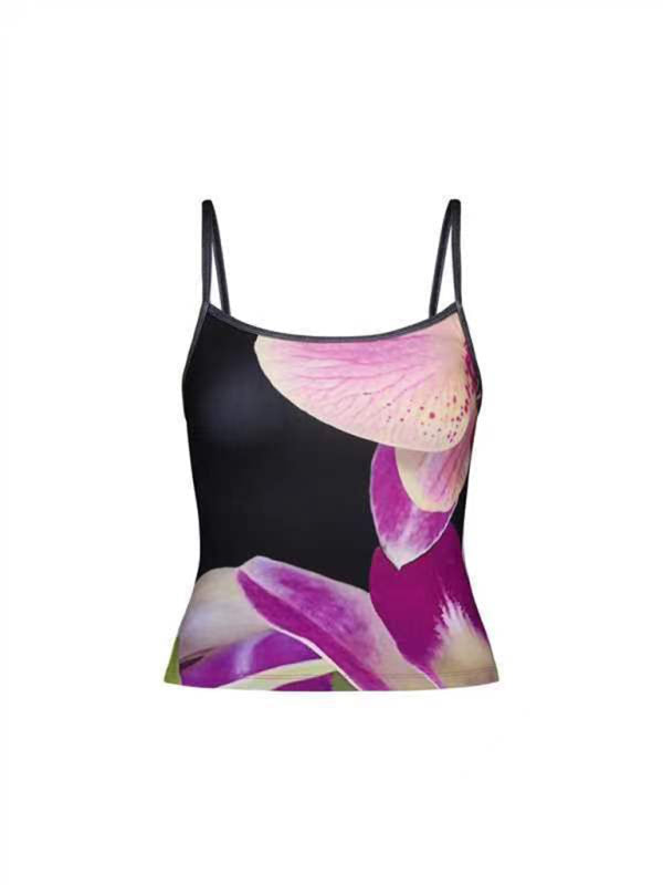 Dames Crop Top Met Bloemenprint en Spaghetti Bandjes 10