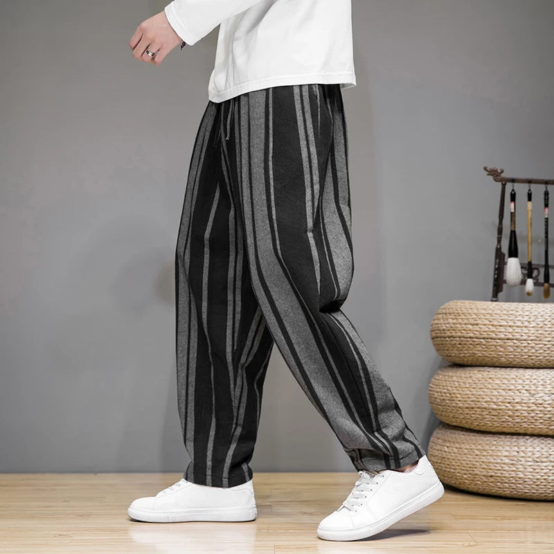 Dames Cropped Broek Met Streeppatroon 4
