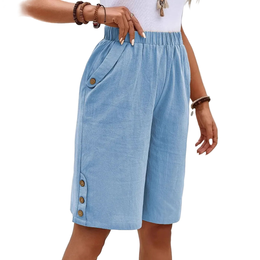 Dames Cropped Pants Casual Ademend Rechte Pijpen 4