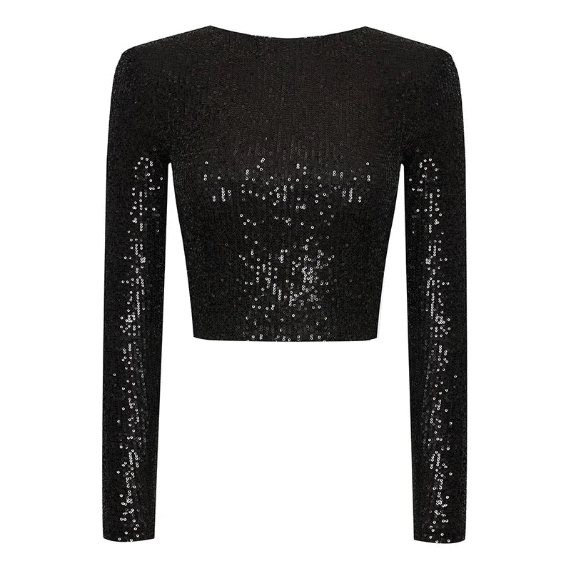 Dames Cropped Top met Pailletten 5