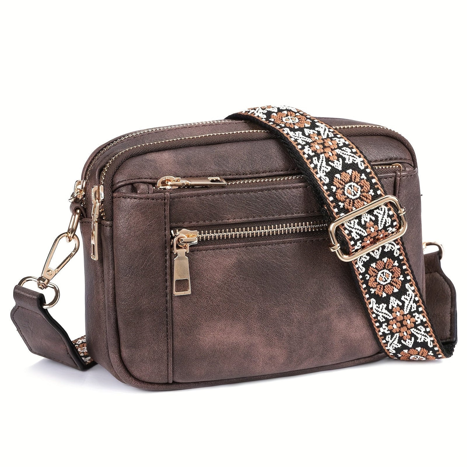 Dames Crossbody Tas Bohemian Stijl Vegan Leer 5