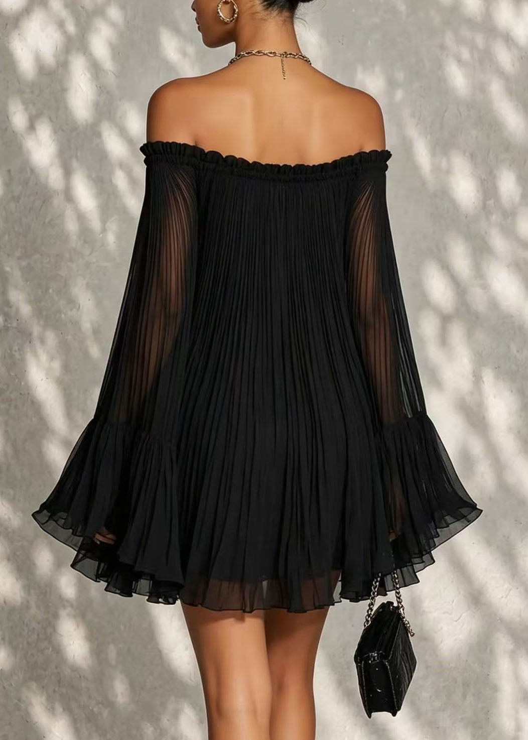 Dames Dagjurk Koude Schouder Bohemien Stijl 2