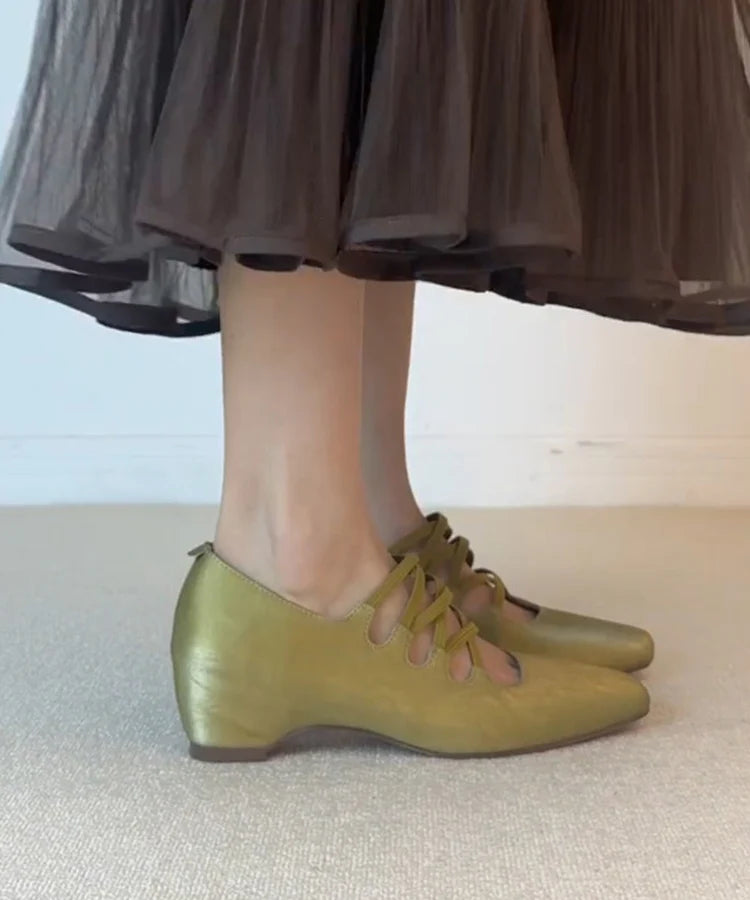 Dames Dansschoenen Vierkante Neus Gekruiste Bandjes 4