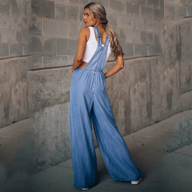 Dames Denim Jumpsuit Stijlvol Comfortabel 2