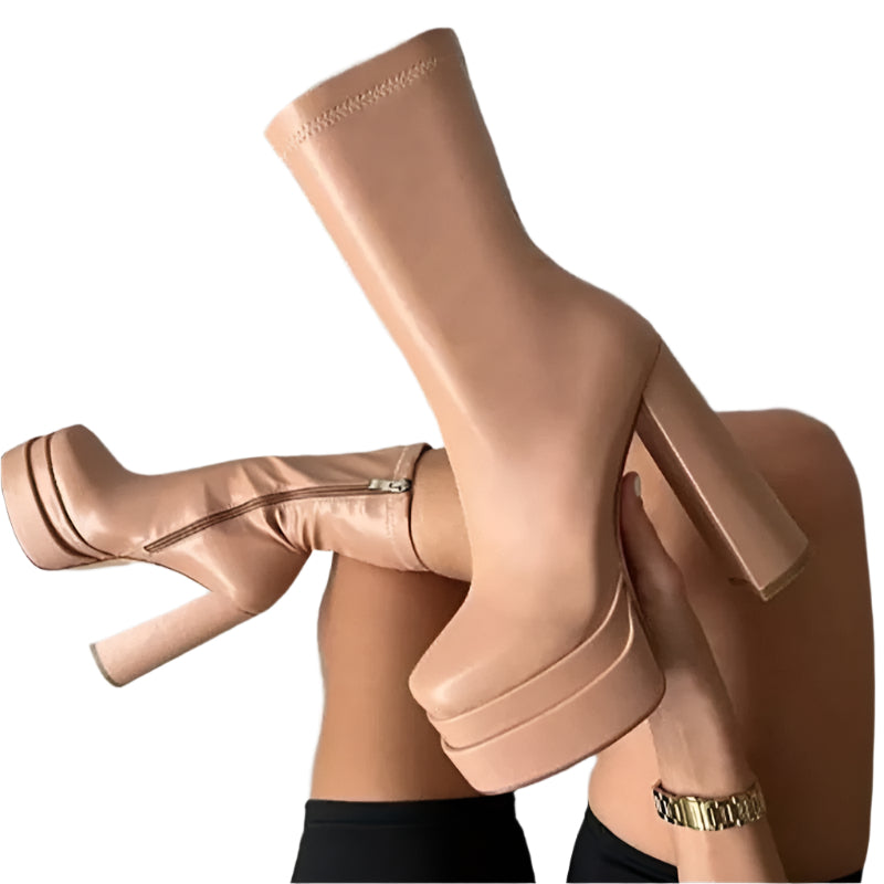 Dames Enkellaarsjes Platform Stijlvol Kunstleer 0