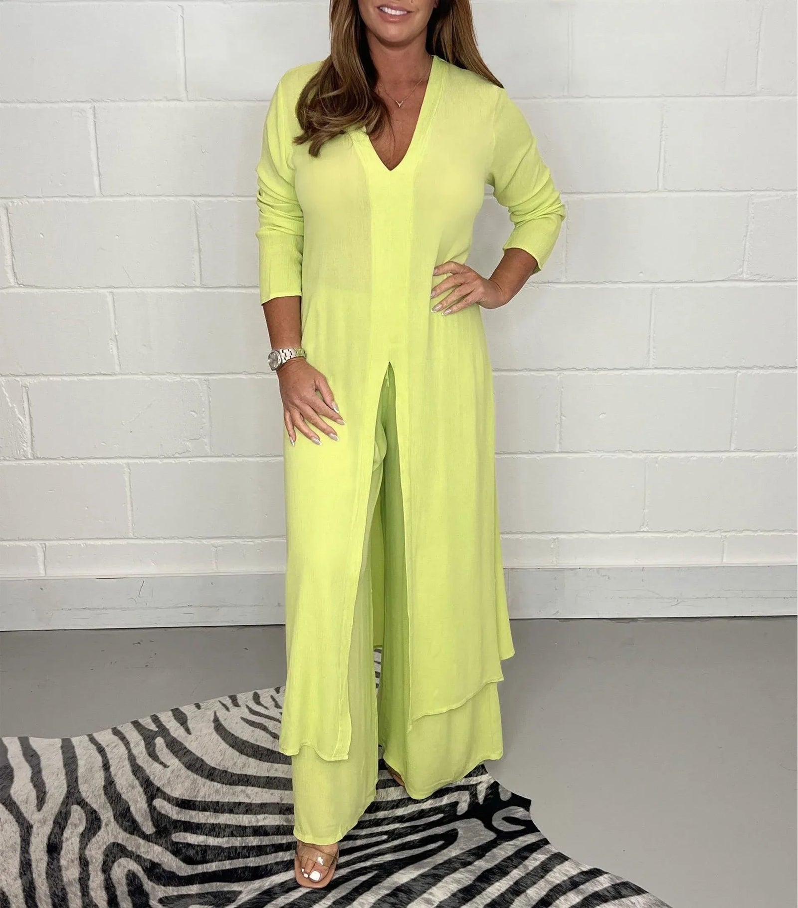 Dames Ensemble Top en Broek Stijlvol 4