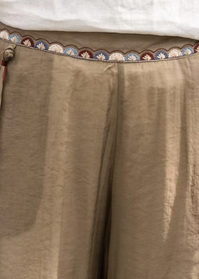Dames Flared Broek Met Wijde Pijpen En Borduursels 4