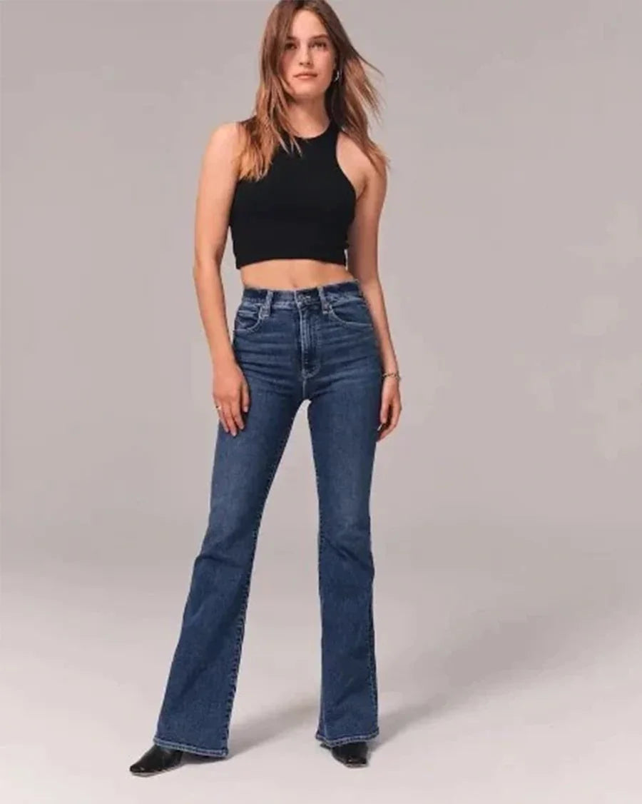 Dames Flared Jeans Hoge Taille 6
