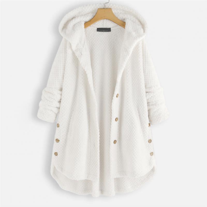 Dames Fleece Jack met Capuchon en Relaxte Pasvorm 0