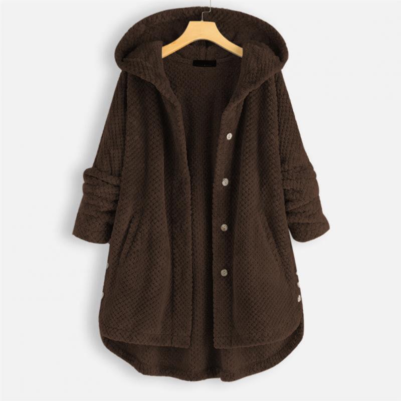 Dames Fleece Jack met Capuchon en Relaxte Pasvorm 3
