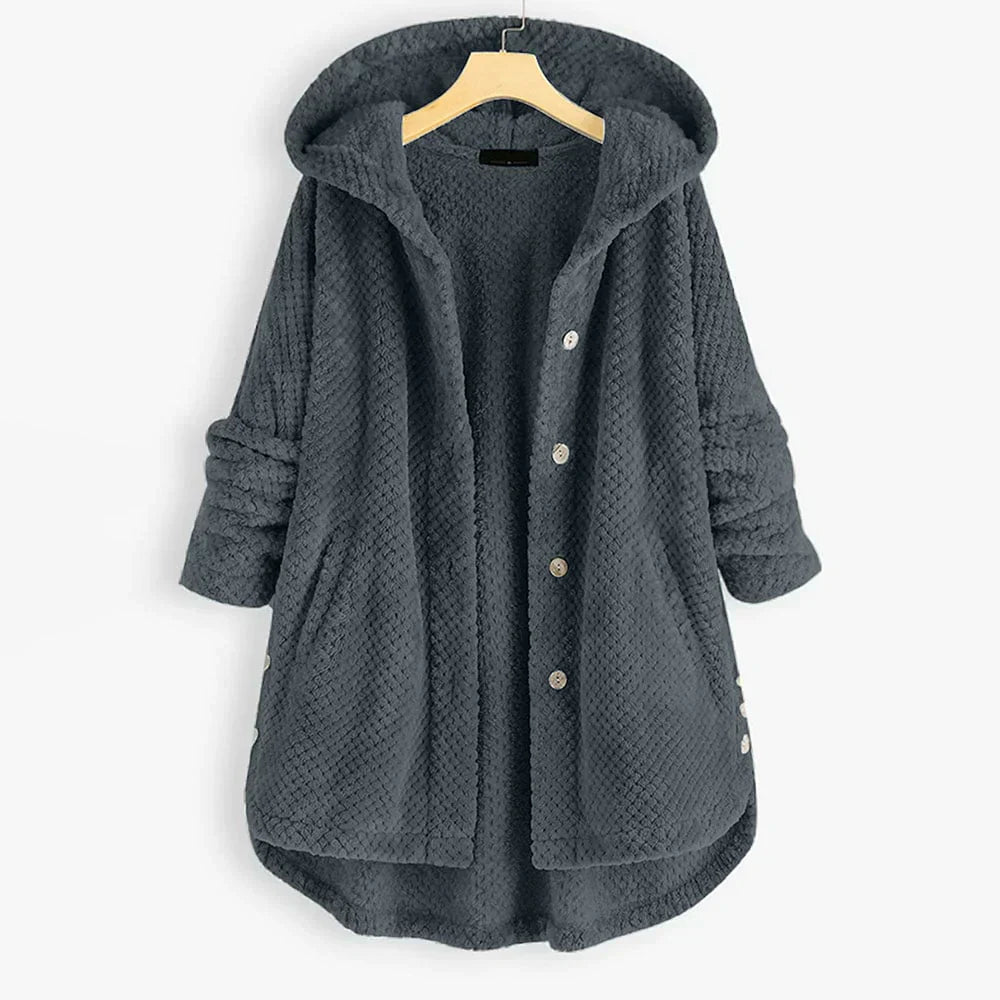 Dames Fleece Jack met Capuchon en Relaxte Pasvorm 4