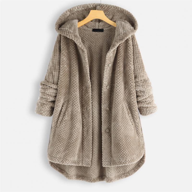 Dames Fleece Jack met Capuchon en Relaxte Pasvorm 6