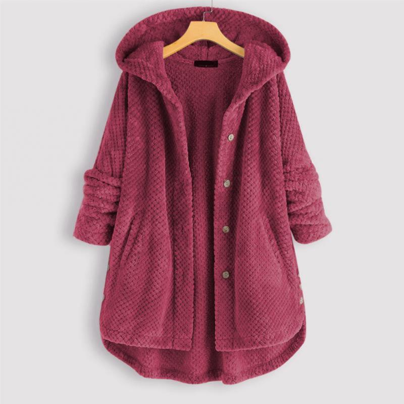 Dames Fleece Jack met Capuchon en Relaxte Pasvorm 7